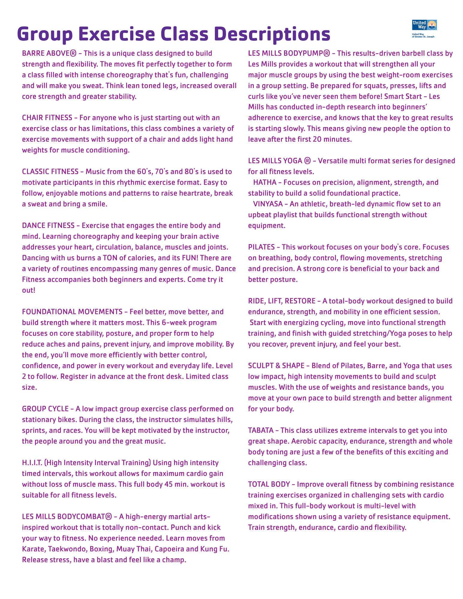 Group Exercise Class Descriptions